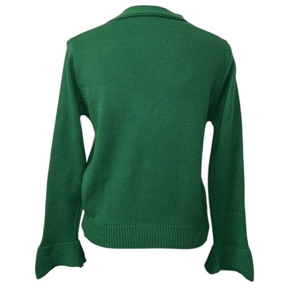 Women’s Green Button Down Cardigan - Picture 2 of 4